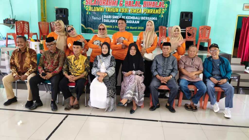 Pererat Silaturahmi Lintas Negara, Alumni SMEA Pinrang Angkatan 1991 Gelar Jalan Santai dan Halal Bihalal