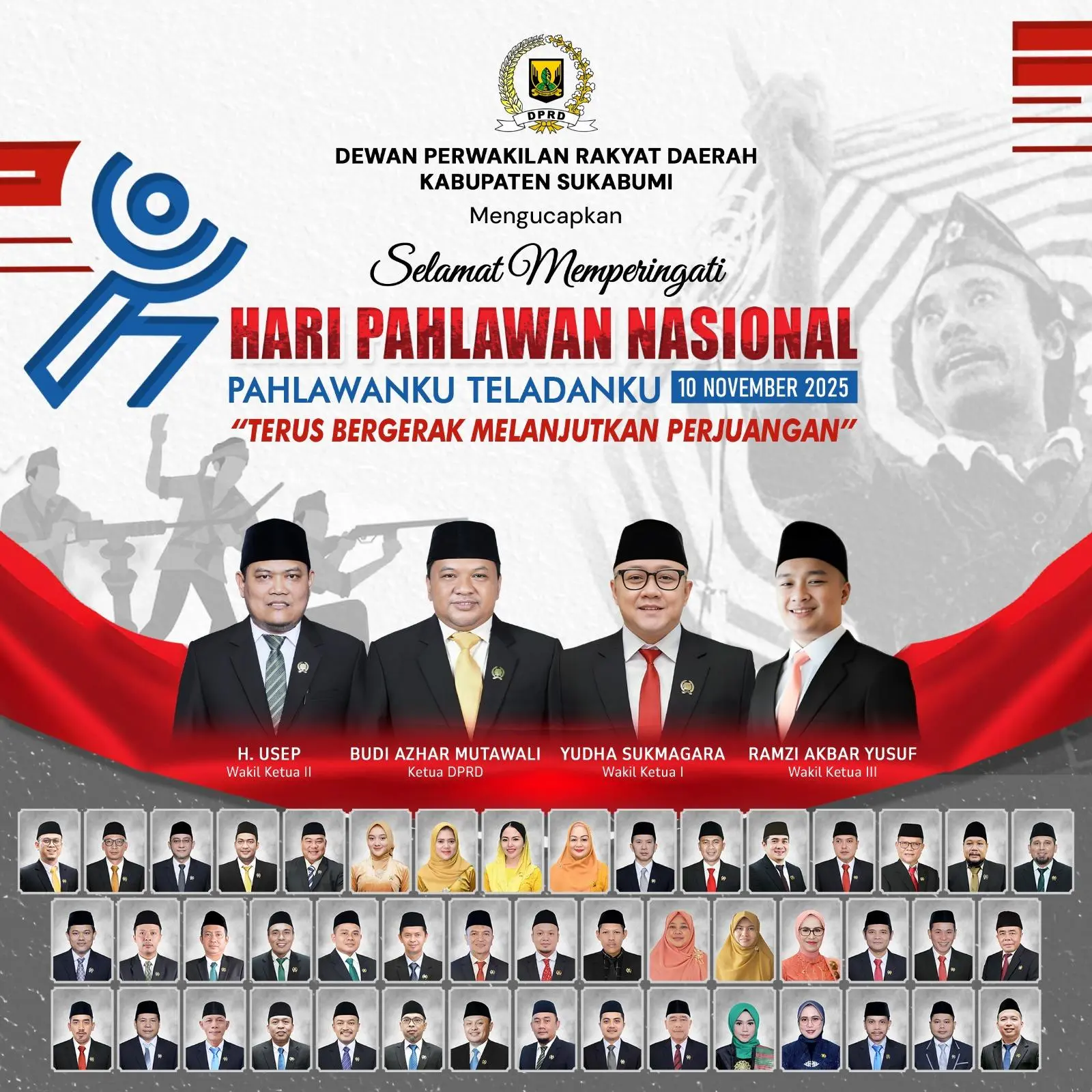 DPRD Kabupaten Sukabumi Mengucapkan Selamat Hari Pahlawan Tahun 2025