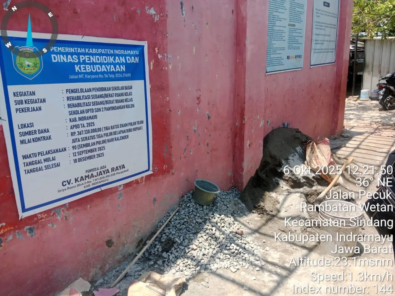 Proyek Rehab SDN 2 Panyindangan Kulon Jadi Sorotan, Kadisdikbud Indramayu Bungkam?